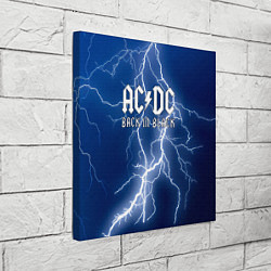 Холст квадратный ACDC гроза с молнией, цвет: 3D-принт — фото 2