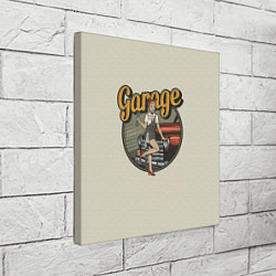 Холст квадратный Garage Гараж, цвет: 3D-принт — фото 2