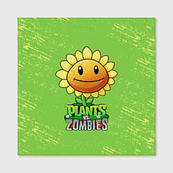 Холст квадратный Подсолнух Plants vs Zombies, цвет: 3D-принт — фото 2