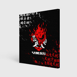 Холст квадратный CYBERPUNK SAMURAI: JAPAN STYLE, цвет: 3D-принт