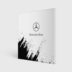 Холст квадратный Mercedes-Benz - White texture, цвет: 3D-принт