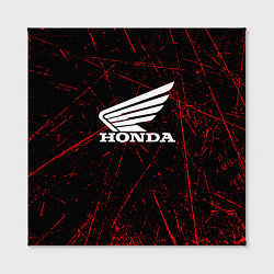 Холст квадратный Honda Красные линии, цвет: 3D-принт — фото 2