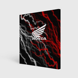Холст квадратный Honda Разряд молнии, цвет: 3D-принт