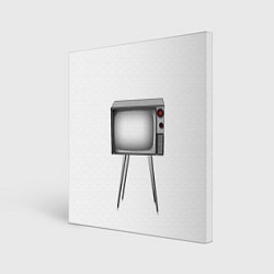 Холст квадратный Старый телевизор, цвет: 3D-принт