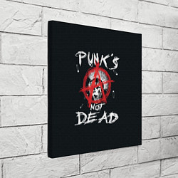 Холст квадратный Punks Not Dead Анархия, цвет: 3D-принт — фото 2