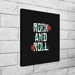 Холст квадратный ROCK AND ROLL розы, цвет: 3D-принт — фото 2