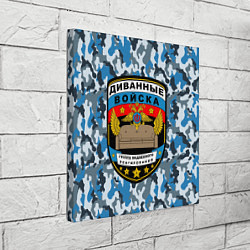 Холст квадратный Диванные Войска камуфляж, цвет: 3D-принт — фото 2