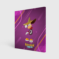 Холст квадратный Rayman в шляпе Legends, цвет: 3D-принт