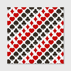 Холст квадратный Карточные Масти Card Suits, цвет: 3D-принт — фото 2