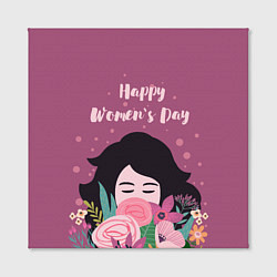 Холст квадратный Happy Womens Day, цвет: 3D-принт — фото 2