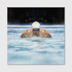 Холст квадратный Плавание Пловец, цвет: 3D-принт — фото 2
