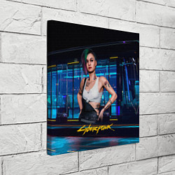 Холст квадратный Judy Джуди Cyberpunk 2077, цвет: 3D-принт — фото 2