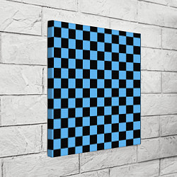 Холст квадратный Шахматная доска Синяя, цвет: 3D-принт — фото 2