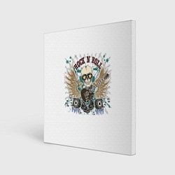 Холст квадратный ROCKNROLL музыкант, цвет: 3D-принт