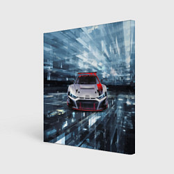 Холст квадратный Audi Motorsport Racing team, цвет: 3D-принт