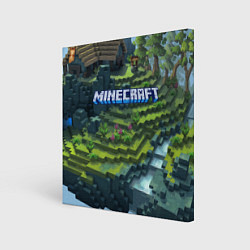 Холст квадратный Minecraft Video game Landscape, цвет: 3D-принт