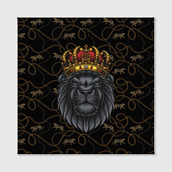 Холст квадратный Король лев Black, цвет: 3D-принт — фото 2