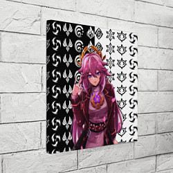 Холст квадратный Яэ Мико прекрасная Геншин Импакт, цвет: 3D-принт — фото 2