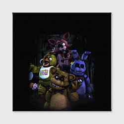 Холст квадратный Five Nights at Freddys - FNAF персонажи игры, цвет: 3D-принт — фото 2
