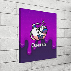 Холст квадратный Cuphead Разбитая чашечка, цвет: 3D-принт — фото 2