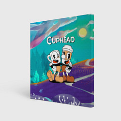 Холст квадратный Cuphead чашечка кофе, цвет: 3D-принт