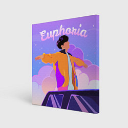 Холст квадратный Чон Чонгук Euphoria, цвет: 3D-принт