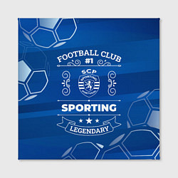 Холст квадратный Sporting FC 1, цвет: 3D-принт — фото 2