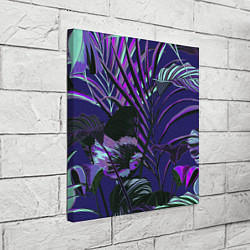 Холст квадратный Цветы Тропики Ночью, цвет: 3D-принт — фото 2