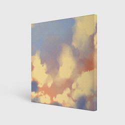Холст квадратный Облачное небо на закате, цвет: 3D-принт