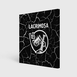 Холст квадратный Lacrimosa КОТ Трещины, цвет: 3D-принт