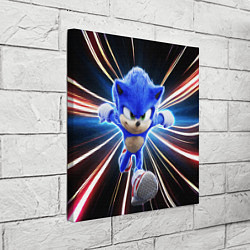 Холст квадратный Speed Sonic, цвет: 3D-принт — фото 2
