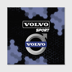 Холст квадратный VOLVO Sport Соты, цвет: 3D-принт — фото 2