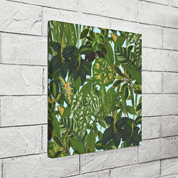Холст квадратный Зеленые Тропические Растения, цвет: 3D-принт — фото 2