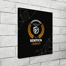 Холст квадратный Лого Benfica и надпись Legendary Football Club на, цвет: 3D-принт — фото 2