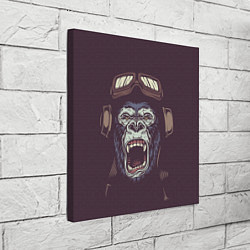 Холст квадратный Орущая горилла, цвет: 3D-принт — фото 2