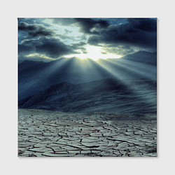 Холст квадратный Трещины на земле пустыня, цвет: 3D-принт — фото 2