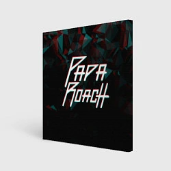 Холст квадратный Papa roach Glitch Big Logo, цвет: 3D-принт