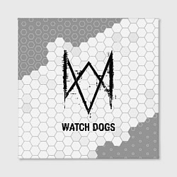 Холст квадратный Watch Dogs Glitch на темном фоне FS, цвет: 3D-принт — фото 2