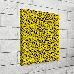 Холст квадратный Деление смайликов, цвет: 3D-принт — фото 2