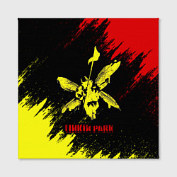 Холст квадратный Linkin Park желто-красный, цвет: 3D-принт — фото 2