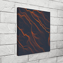 Холст квадратный Оранжевая Молния, цвет: 3D-принт — фото 2