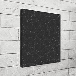 Холст квадратный Контурный Многоугольник На Чёрном Фоне, цвет: 3D-принт — фото 2