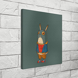 Холст квадратный Задумчивый кролик, цвет: 3D-принт — фото 2