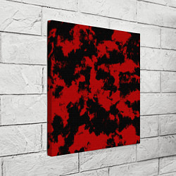 Холст квадратный Черно-красная абстракция, цвет: 3D-принт — фото 2