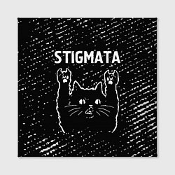 Холст квадратный Группа Stigmata и Рок Кот, цвет: 3D-принт — фото 2