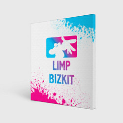 Холст квадратный Limp Bizkit Neon Gradient, цвет: 3D-принт