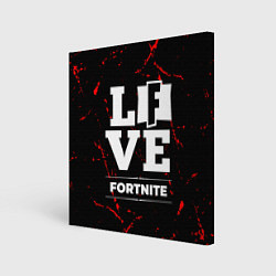 Холст квадратный Fortnite Love Классика, цвет: 3D-принт