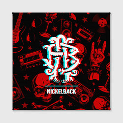 Холст квадратный Nickelback Rock Glitch, цвет: 3D-принт — фото 2