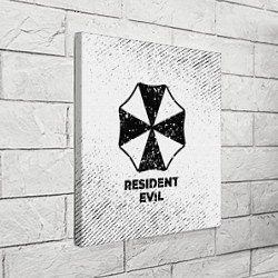 Холст квадратный Resident Evil с потертостями на светлом фоне, цвет: 3D-принт — фото 2