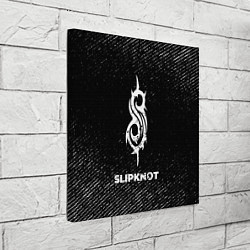 Холст квадратный Slipknot с потертостями на темном фоне, цвет: 3D-принт — фото 2